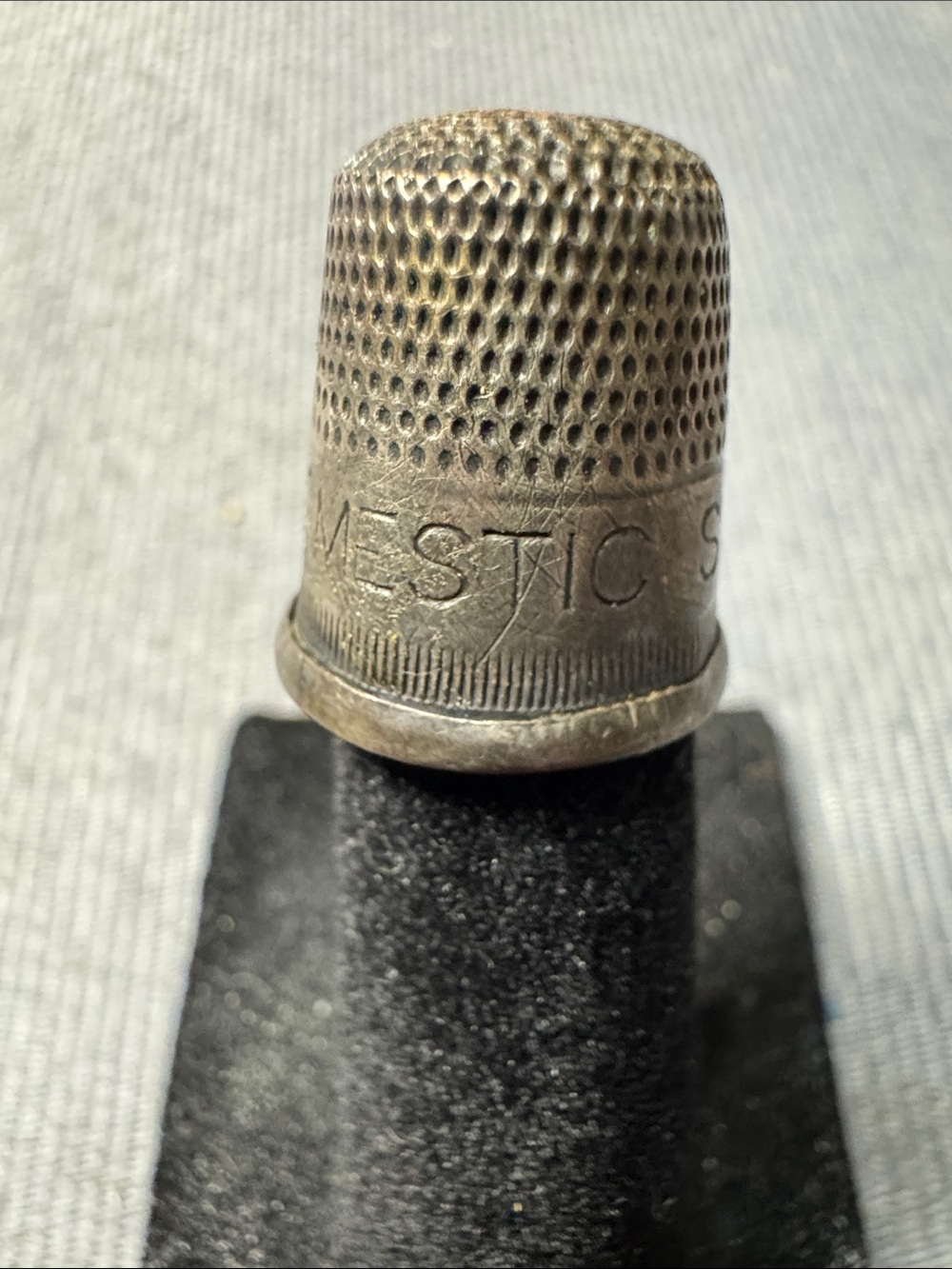 Antique Source Unknown Metallic Sewing Thimble - Silver